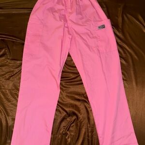Pink Cargo Scrub Pants